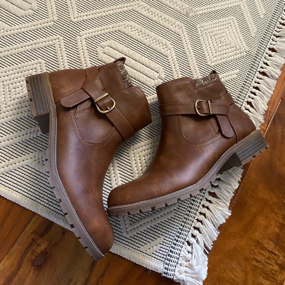 Wonder Nation Big Girls Ankle Boots,SZ5 - Picture 3 of 7
